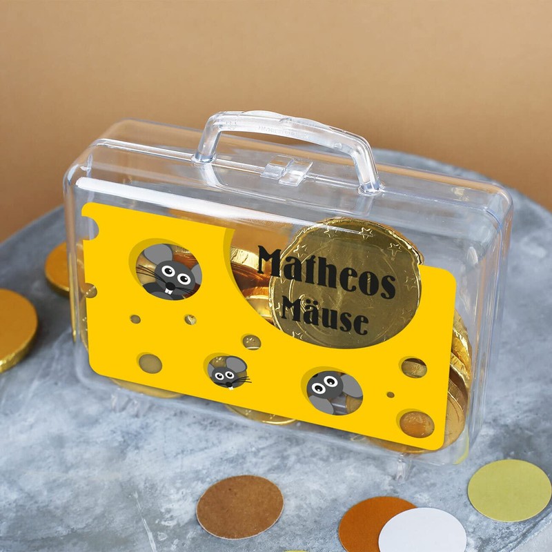 Cera & Toys® Geburtstags-Geldgeschenk Koffer mit eigenem Aufdruck Mäuse