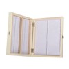 100PCS Biology Glass Prepared Microscope Slides Specimens Wooden Slide Storage