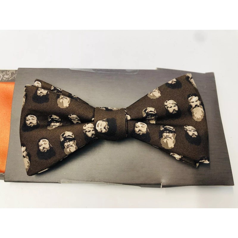 Duck Dynasty Bow Tie with Heads and Pocket Square Combo