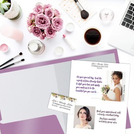 2 Pocket Glossy Laminated Lavender Paper Folders, Box of 25, Letter Size, Lavender Light Purple Paper Portfolios by Better Office Products, 25 Pack