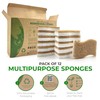 AIRNEX Biodegradable Natural Kitchen Sponge - Compostable Cellulose and Coconut