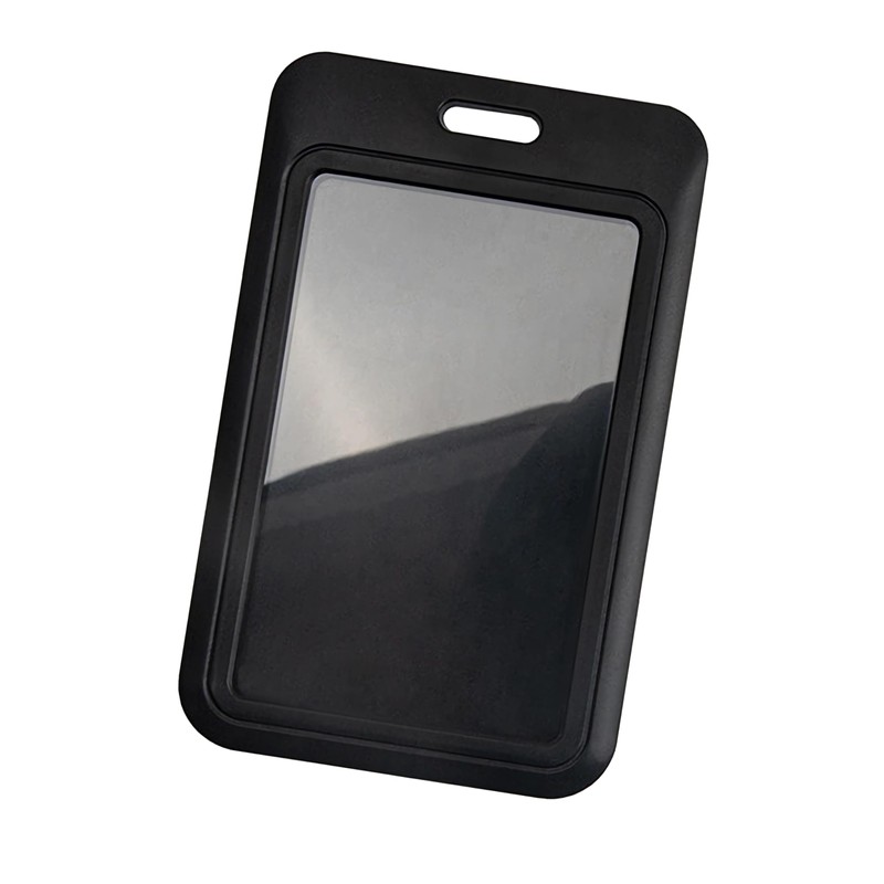 1 Pack Sliding ID Badge Holder with Clear Window Black