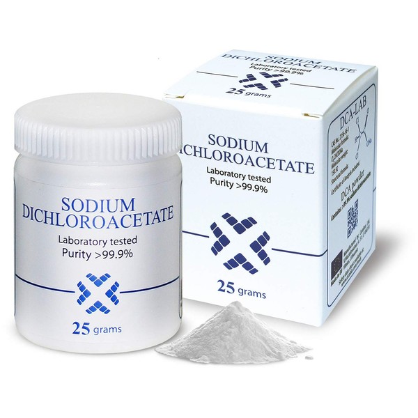 DCA - Sodium Dichloroacetate 25g Powder, Purity >99.9%, Made in