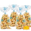 50Pcs Snowflake Cellophane Treat Bags Christmas Gift Bags White Transparent