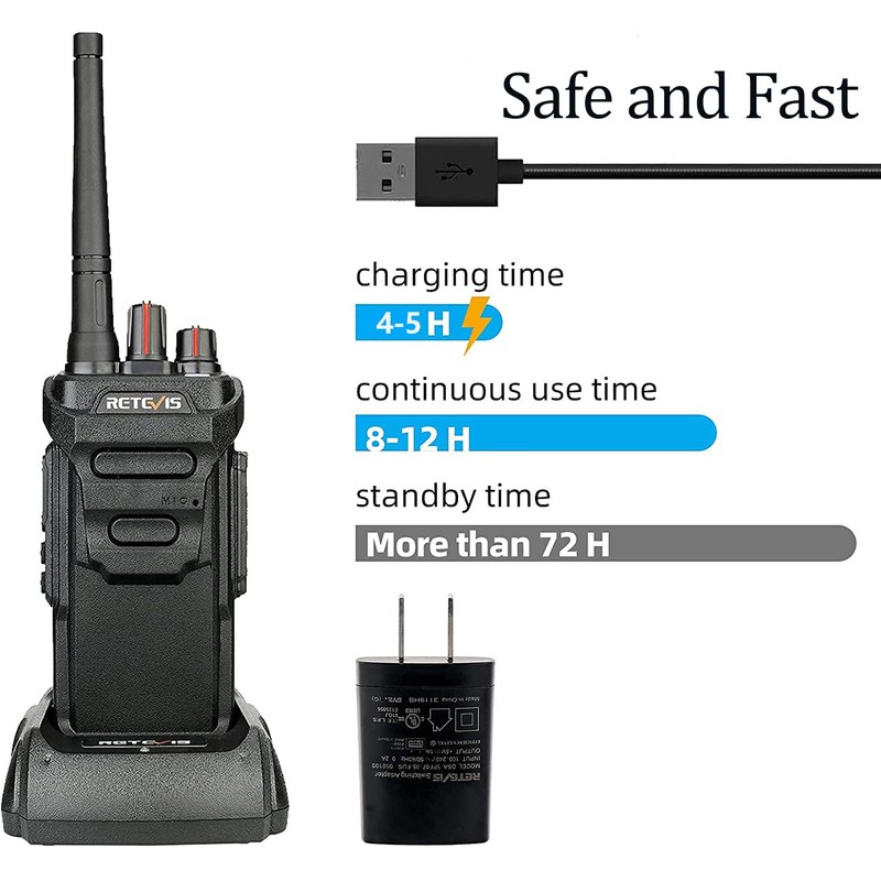 Retevis RT48 IP67 Waterproof Walkie Talkie,Heavy Duty 2 Way Radio