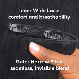 IDN BEAUTY Clip in Hair Extensions Real Human Hair Straight 120g Natural Black Double-layer Lace Clip In for Black Women Soft Breathable Lace Invisible Seamlessly Blending 7pcs 18 Inch