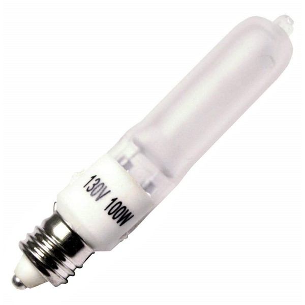HIKARI JD 130V 100W E11 Frost - 100 Watt Halogen JD Type Light Bulb / E11 Base (Mini Candelabra) / 130 Volt, Long Life / Frosted