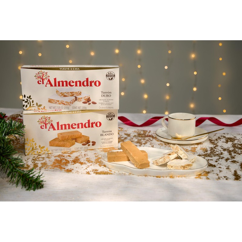 El Almendro Turrones, Turron Blando Nougat Christmas Candy, Creamy Almond
