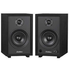Electrohome McKinley 2.0 Stereo Powered Bookshelf Speakers with Built-in Amplifier and 4" Drivers for Turntable, TV, PC and Wireless Music Streaming Featuring Bluetooth 5, RCA and Aux (EB30B)