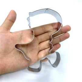 LILIAO T-rex Cookie Cutter Cute Dinosaur Biscuit and Fondant Cutters for Kids - 3.8 x 4.3 inches - Stainless Steel