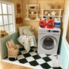 Cyraft 1:12 Scale Miniature Electric Washing Machine and Laundry Set,