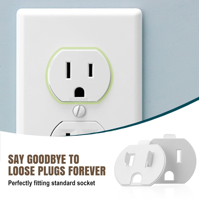 Lenink Loose Outlet Plug Fix, 12 Pack Plastic Snug Socket