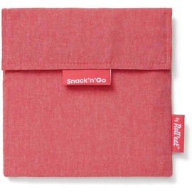 Roll'eat - Snack'n'Go Nature | Wiederverwendbarer und Ökologischer Sandwichhalter ohne BPA, Rot