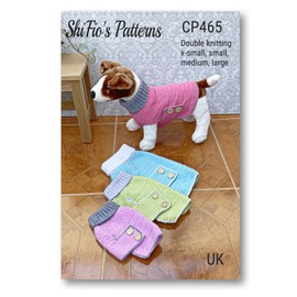 Crochet Pattern for Plain Dogs Jumper, Insructions for 4 Sizes Included, Double Knitting Yarn, UK Terminology, Sizes are X Small, Small, Medium and Large,Booklet, Book, Manual, Craft CP465