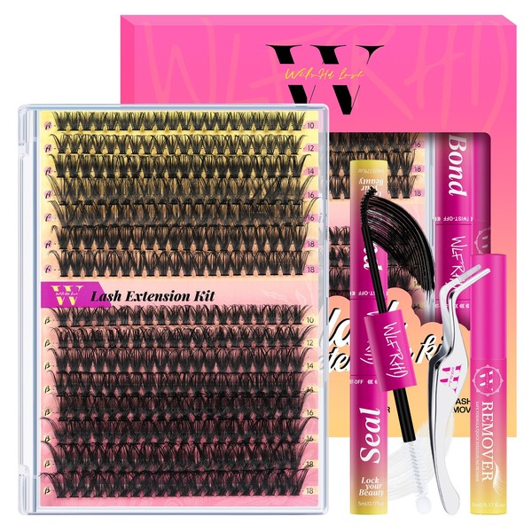 Lash Extension Kit 300PCS Eyelash Clusters 40D 50D DIY Eyelash