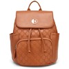 Elle Compass 10L Vegan Leather Monogram Mini Backpack | Brown