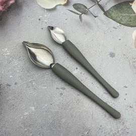 3 Pcs Decorating Spoons Drawing Decorating Spoon Plated Decorating Pencil Spoon for Drawing Beautiful Patterns to Decorate Your Tableware