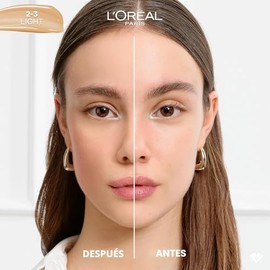 L'Oreal Paris, True Match Nude Hyaluronic Tinted Serum - Base con ácido hialurónico al 1%, Ligero 2-3, 1 fl. oz.