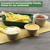 SAHENITEANA Bagasse Fiber Souffle Cups, 100% Biodegradable, Mini Paper Disposable