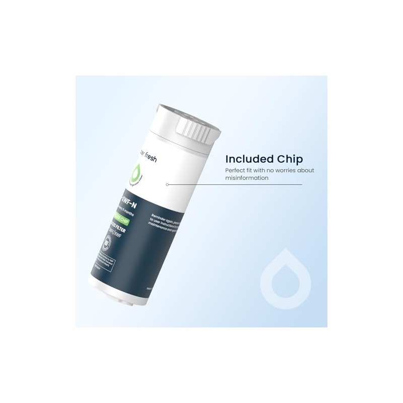 GLACIER FRESH Water Filter Compatible with XWFE (Built-in CHIP), Replacement