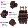 Dokksiiia Loose Deep Human Hair Bundles Color 4 Dark Brown