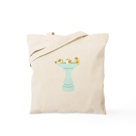 CafePress Birdbath Tote Bag Reusable Natural Beige Canvas Shopping Bag