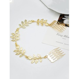 Yellow Chimes Comb Pin For Women Gold Tone Floral Hair Comb Clip For Women and Girls, One Size, Metal, No Gemstone