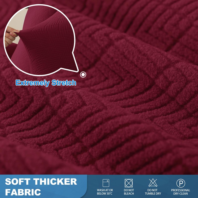 JIVINER 4 Pieces Recliner Loveseat Covers Stretch Recliner Sofa Slipcover