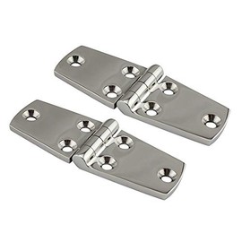 POFET 2PCS Boat Stainless Steel Door Hinge,Ecurity Door Clasp Hasp Lock Latch Hinges Marine for Yacht/RV(38 * 102mm)