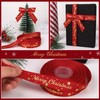 18.2m Merry Christmas Ribbon Roll for Gift Wrapping Grosgrain Wrapping