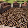SAND MINE Reversible Mats, Plastic Straw Rug, Modern Area Rug,