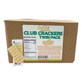 Original Club Crackers 0.25 oz. Twin Packs | Kosher | Made In America | by Dasher's Spice & Beans | 40 Count