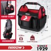 ARROW 12" Tool Tote Hard Base Electrician Tool Bag Open