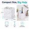 Silicone Toothbrush Holders for Bathrooms, 3 Slots Unbreakable Marble Countertop