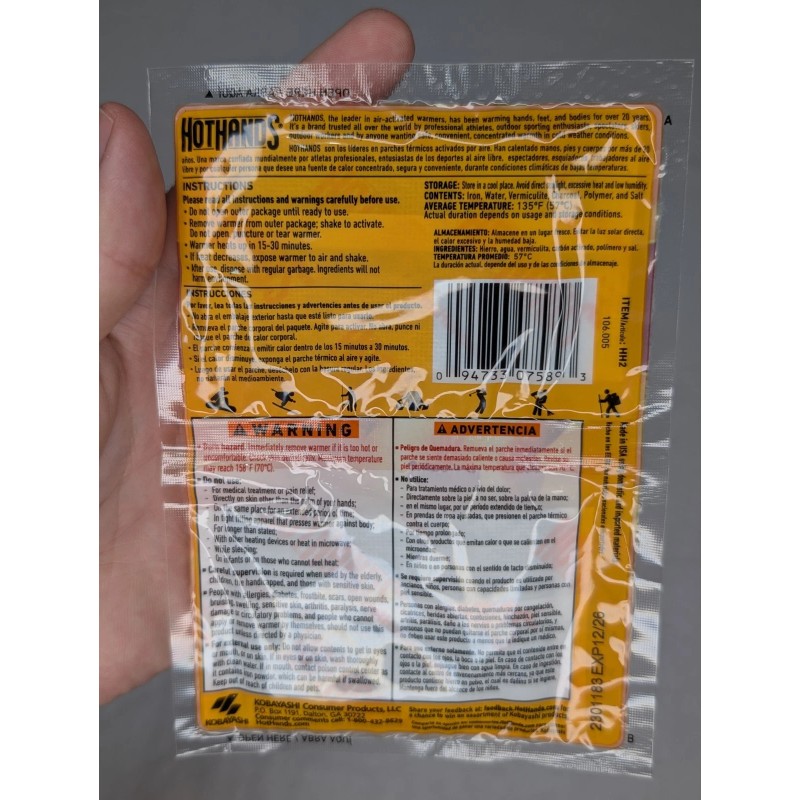 HotHands Hand Warmer 10 Hours Work Well Long Lasting A