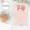 Jdgbo Pink And Rose Gold Glitter Elegant Party Collection, 70th