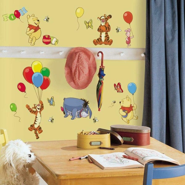 Compañeros de habitación Rmk1498Scs Pooh y amigos Peel & Stick calcomanía decorativo para pared