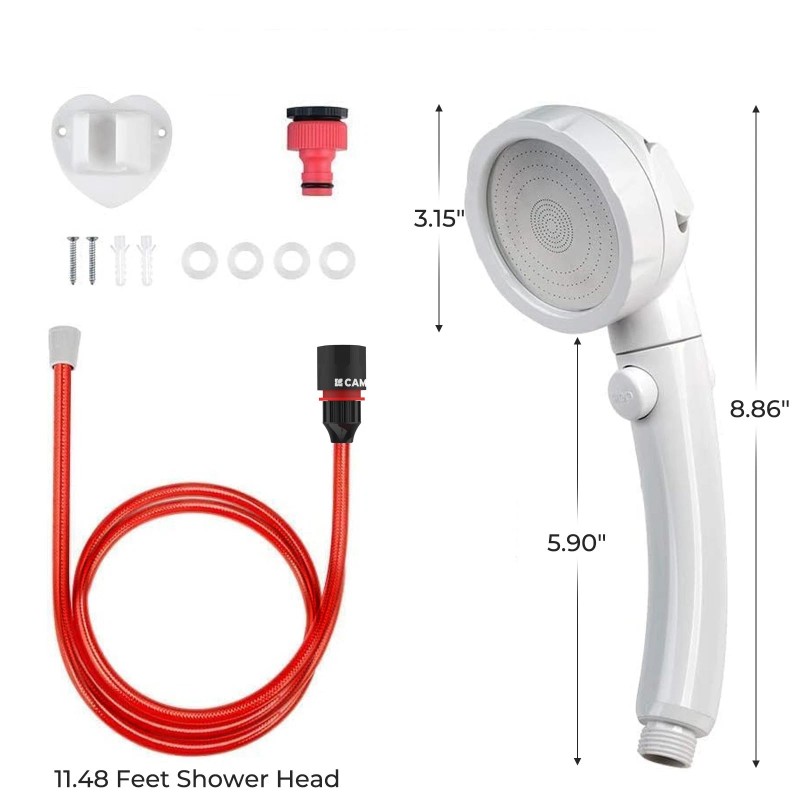 GASLAND Camplux 11.48FT Hand Held Showerhead High Pressure ON/Off Switch