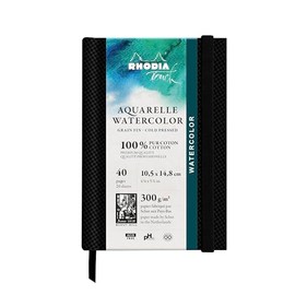 Rodia Touch Cf116139 Sketchbook, Drawing Paper, Water Color Book, A6 (Medium, Plain, Paper Weight: 10.6 oz (300 g), 20 Sheets