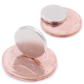 Brudazon 15 Mini Disc Magnets 12 x 2 mm N52 Strongest Level Neodymium Magnets Ultra Strong Power Magnet for Model Making, Photo, Whiteboard, Notice Board, Fridge, Crafts, Magnetic Disc Extra Strong