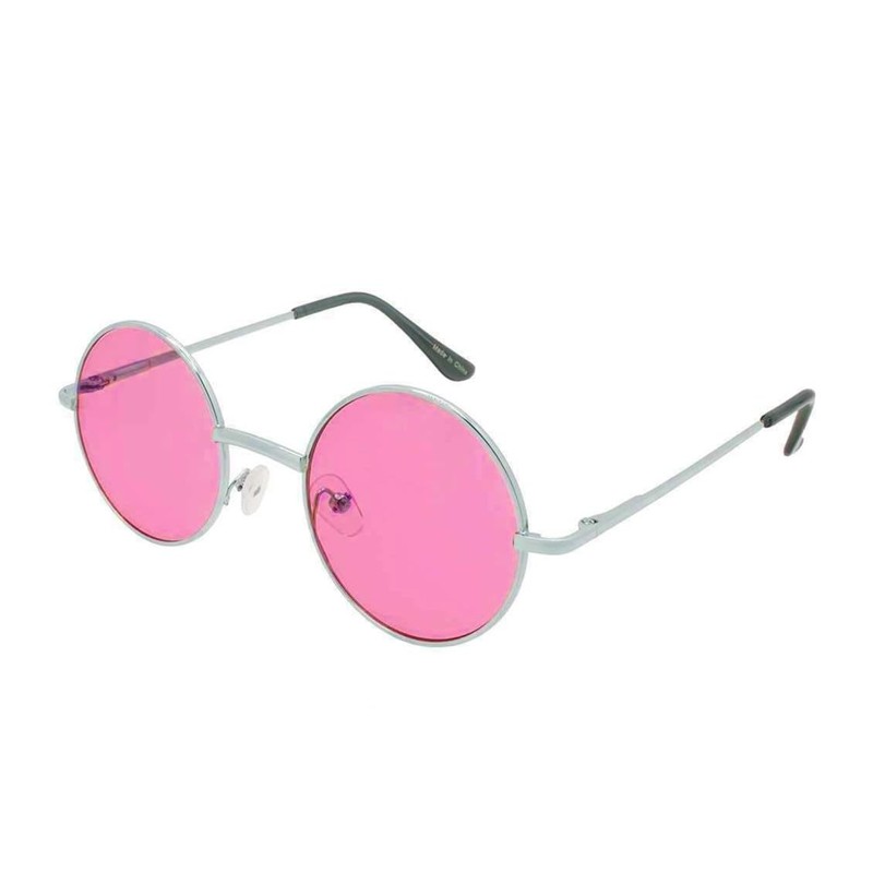 Round Pink Lens Sunglasses S Rose Gold Frame