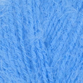 Estako Downy (4 Skeins Pack) 40% premium acrylic and 60% polyamide Soft DK - Light Worsted #3 Fuzzy Yarn for Crocheting and Knitting (4 x 3.52 oz) (4 x 267 yds) (8250 - Blue)