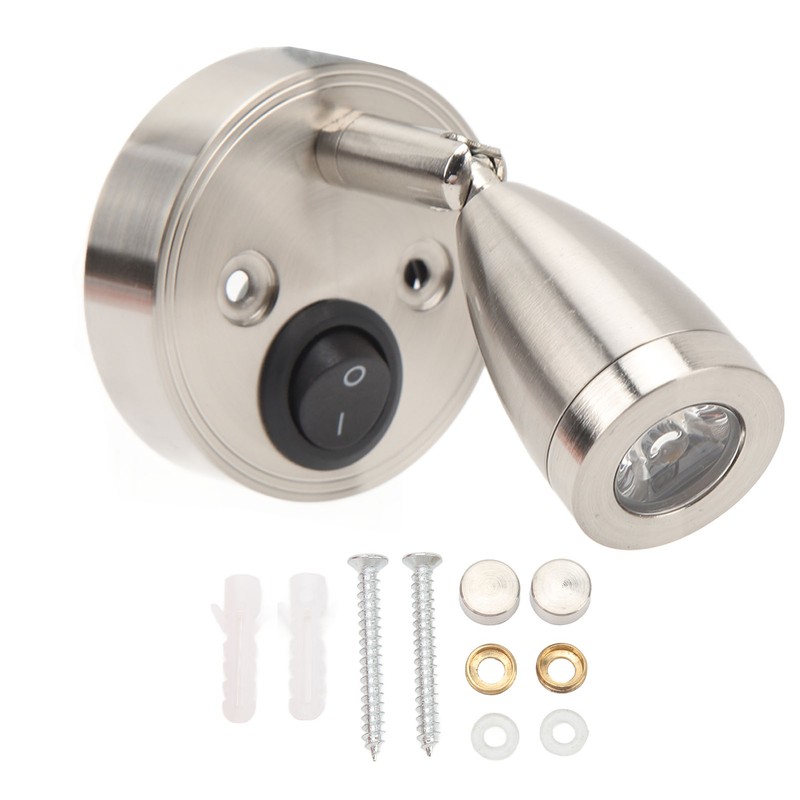 RV 12V to 24 V Reading Light Polished LED Berth