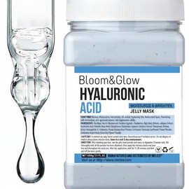 Bloom&Glow- Mascarilla profesional de gelatina de Ácido Hialurónico/Hyaluronic Acid Jelly mask. 650 gramos