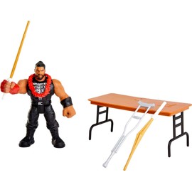 Mattel WWE Roman Reigns Action Figure Bend 'N Bash, Stretching 5.5-inch Collectible with Accessories for Ages 6 Years Old & Up