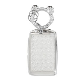 ZVRSUA Car Key Case Fits Mazda Keys, Key Cover Compatible with Mazda 3 Axela CX-3 CX-30 CX-50 CX-60 CX-90 MX5 CX-5 MX30 CX8 CX9 2019-2023, Smart Key, 3/4 Buttons (Silver)