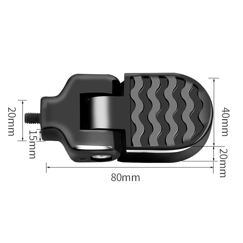 POFET 1 Pair Foldable Bicycle Pedals Aluminum Alloy Bicycle Rear