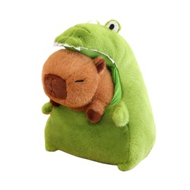 Ueiwffzo Capybara Cuddly Toy, 2-in-1 Crocodile Shark Cuddly Toy, Plush Toy, Cushion Doll, Creative Capybara Plush Toy, Plush Cushion, Stuffed Toy for Children, Birthday Gift (35 cm, Crocodile)