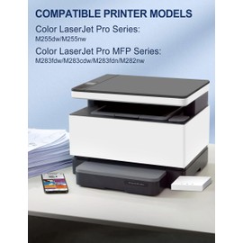 206A MFP M283cdw Toner - Replacement for HP 206A W2110A Compatible for HP Color Laserjet Pro MFP M283fdw M283cdw ,Laserjet Pro M255dw M255nw Printer Ink (Black Cyan Magenta Yellow)