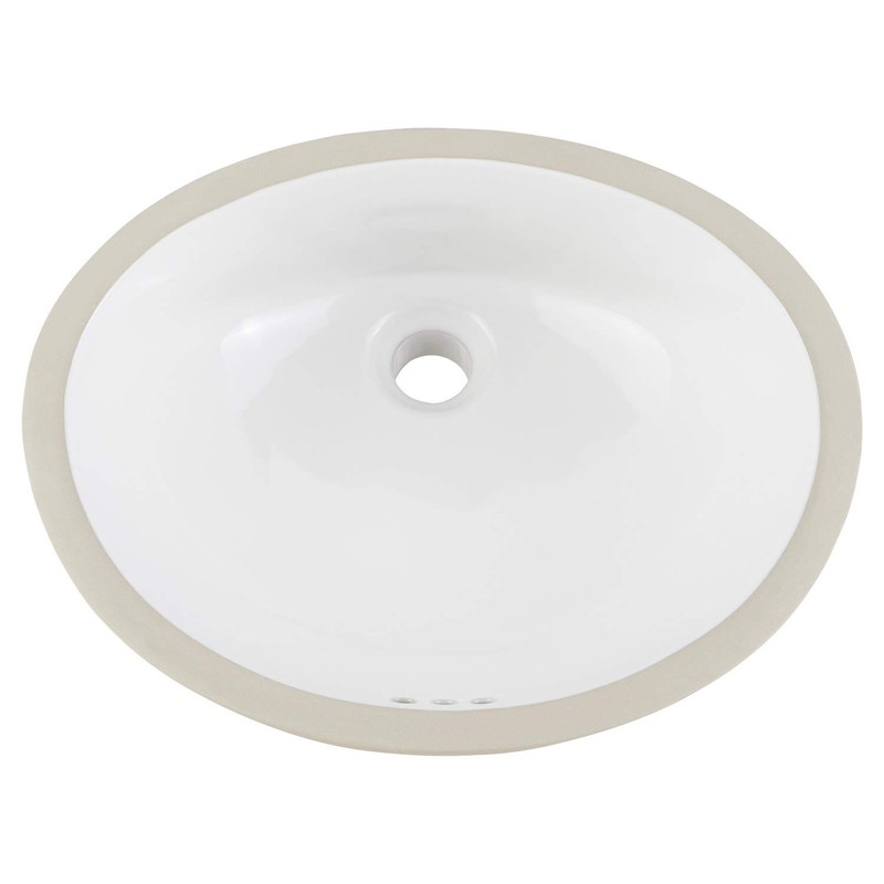 Signature Hardware 447968 Mangrove 17" Vitreous China Undermount Bathroom Sink